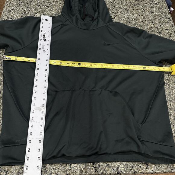 Nike Dri-FIT Hoodie Men 2XL Green Pullover Sweatshirt Athletic 826671-372 XXL - Picture 3 of 8